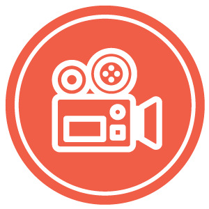 An icon of a film camera to represent filming
