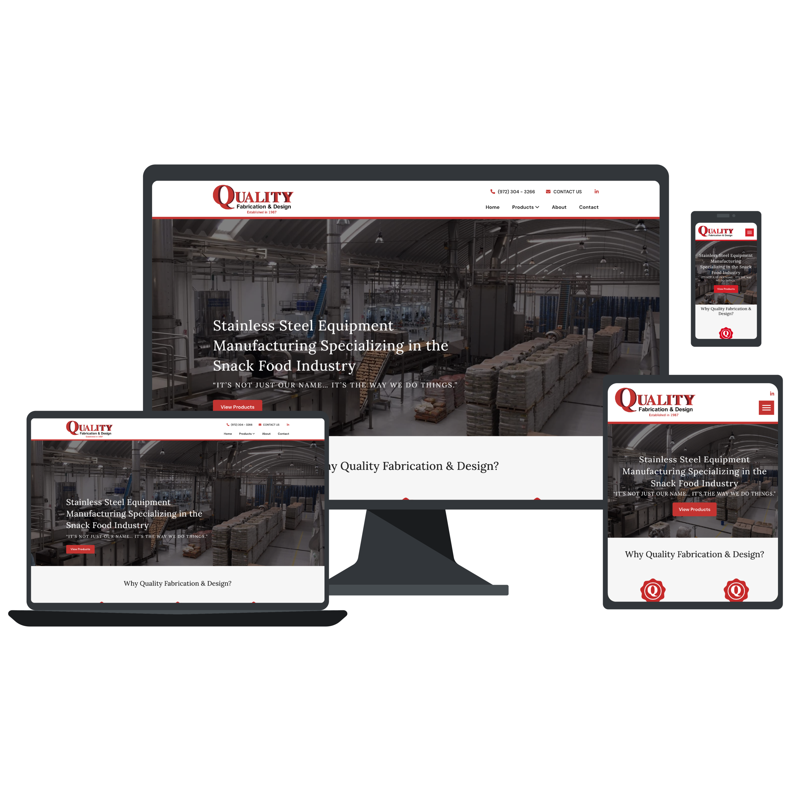 Quality Fabrication - Web Design